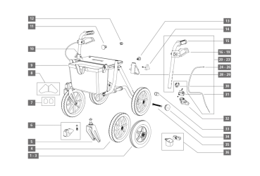Dietz Ersatzrad für Taima XC PU - Rollator